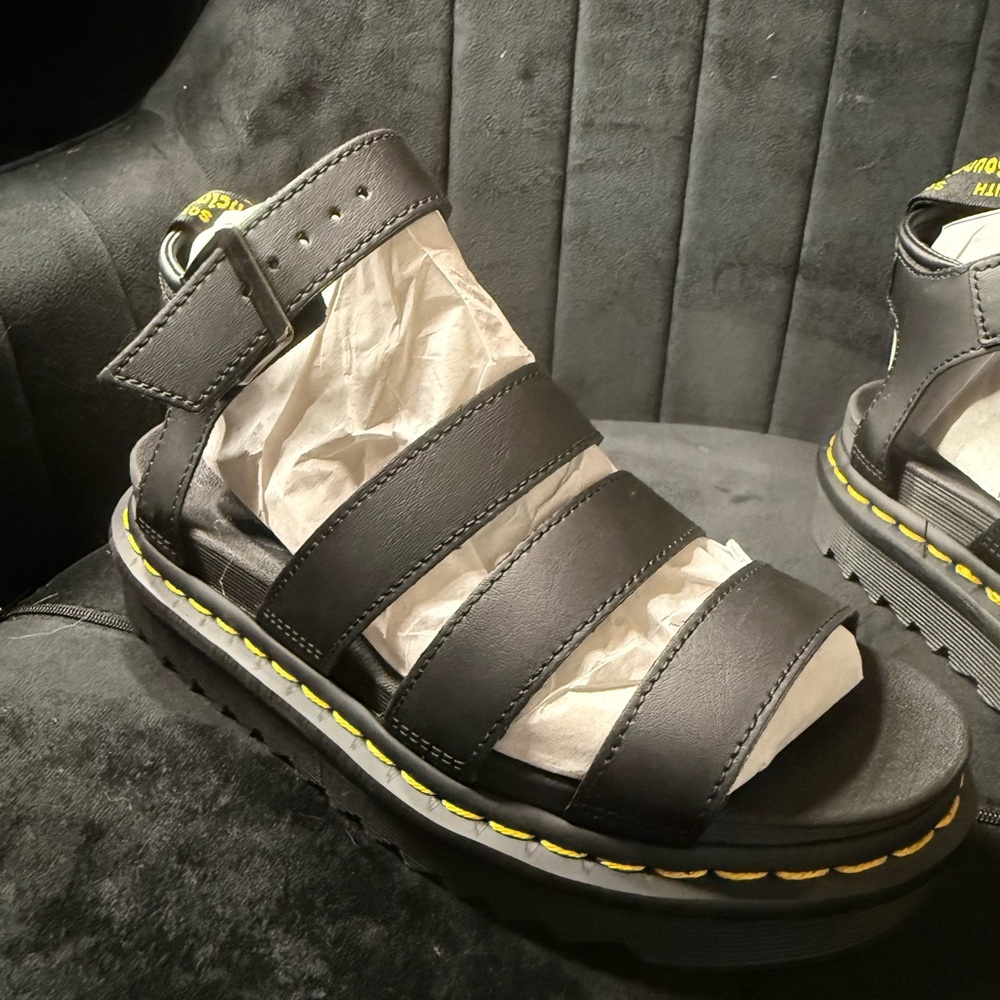 Dr. Martens Black Strappy Sandals